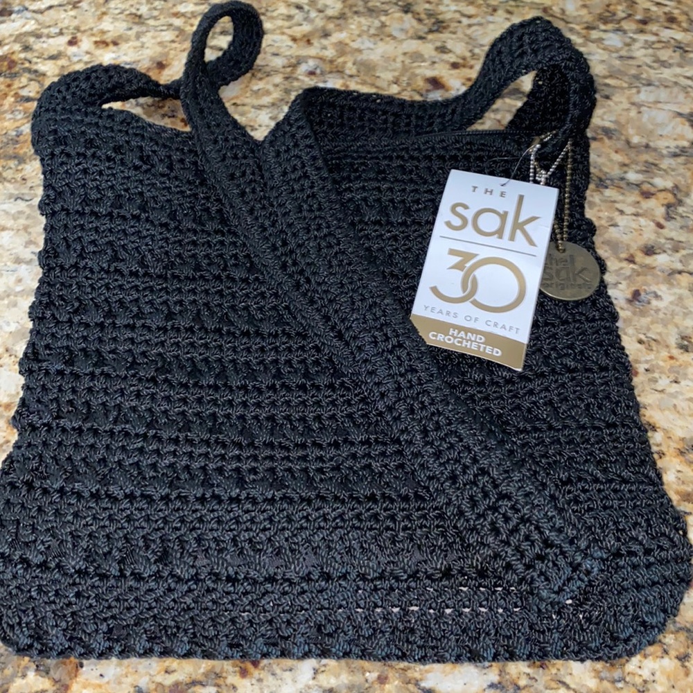 The black Sak purse crossbody